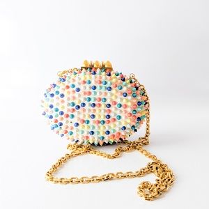 Christian Louboutin multicolor SPIKES BAG